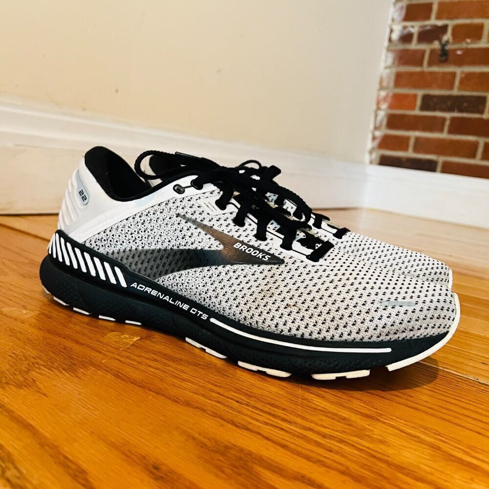 Brooks Adrenaline GTS 22 Mens 10.5 Wide Shoes Gray Running Walking Gym Lace Up - Picture 4 of 16